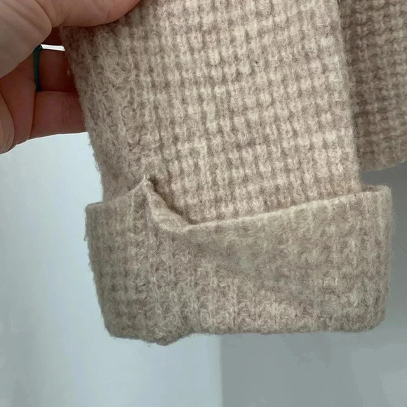 Women’s Free People Sidewinder Wool Cowl Neck Pullover Sweater, Cream, Small EUC - Picture 3 of 9